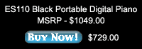 ES110 Black Portable Digital Piano - Buy Now!