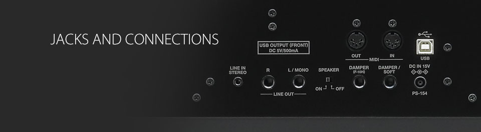 Kawai ES8 Jacks and Connections